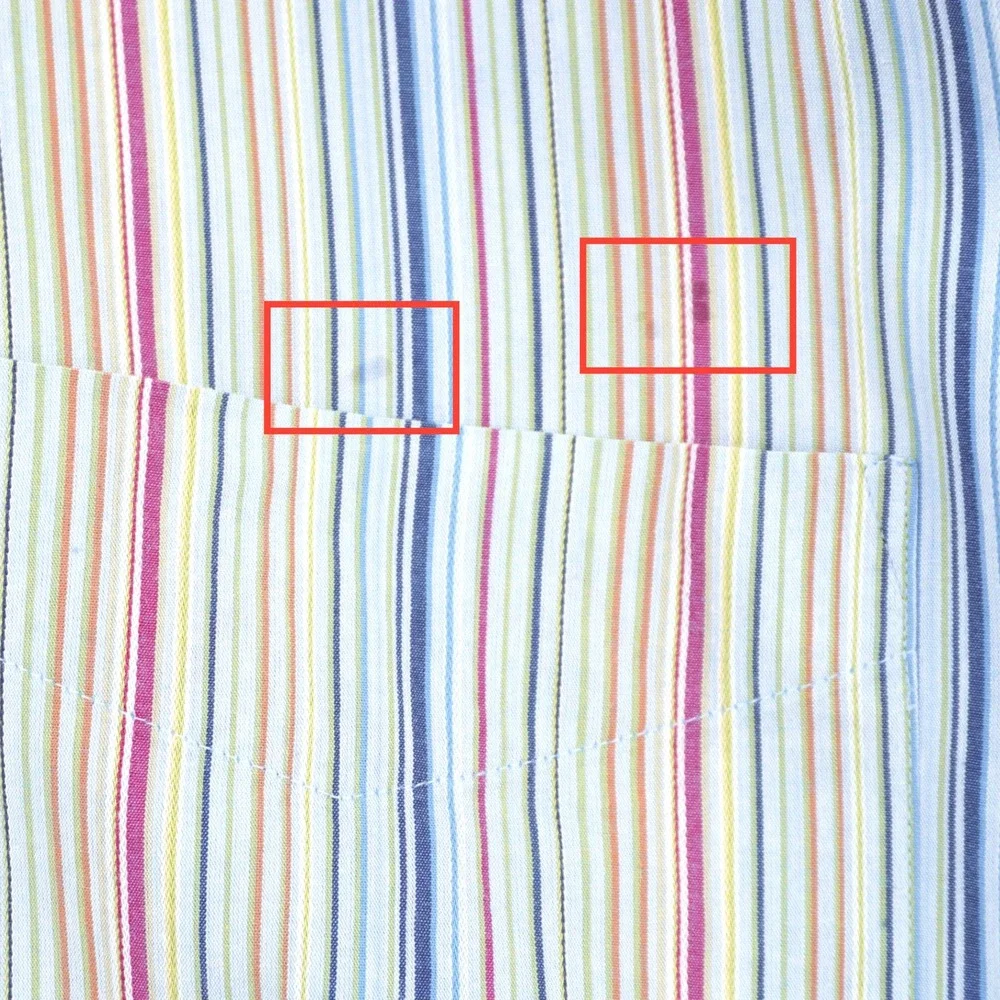 Alan Flusser‎ Men's Medium Multicolor Striped Cotton Button-Down Shirt